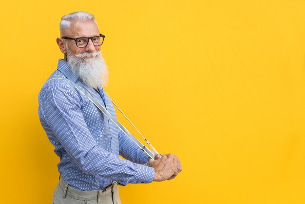 Senior Hipster Mann Porträt