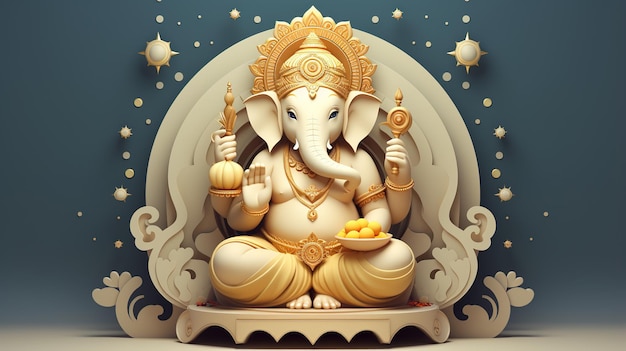 Señor Ganesha Deva Brahman Ganapatya Saguna Brahman Panchayatana puja en el hinduismo el dios con cabeza de elefante de la sabiduría y la prosperidad los dioses del panteón hindú
