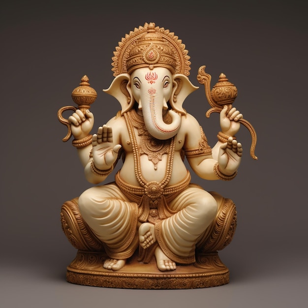 Foto el señor ganesha, el dios hindú de la sabiduría y la prosperidad.