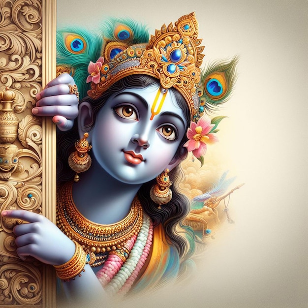 El Señor Krishna Janmashtami El fondo de la imagen