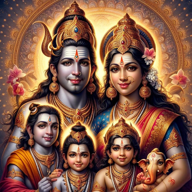 Foto el señor mahadev con la mejor imagen de la familia