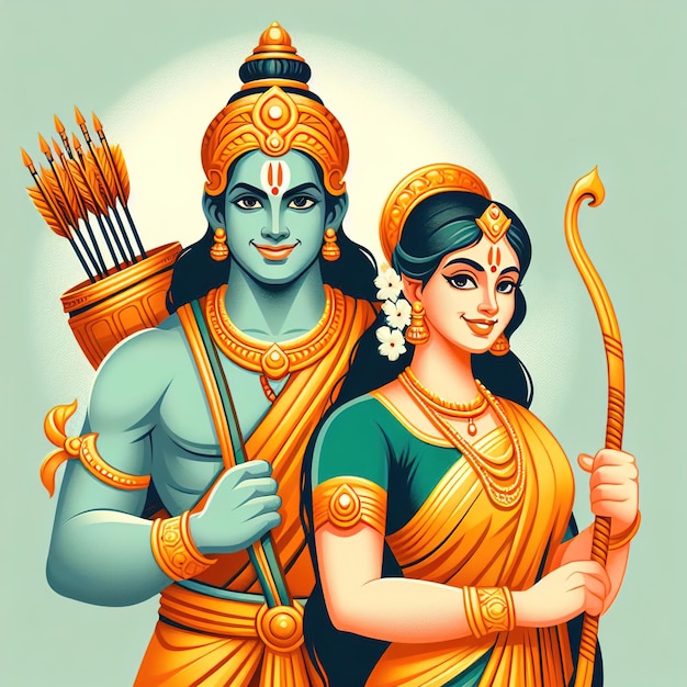 El Señor Ram con la Diosa Sita Jai Siya Ram