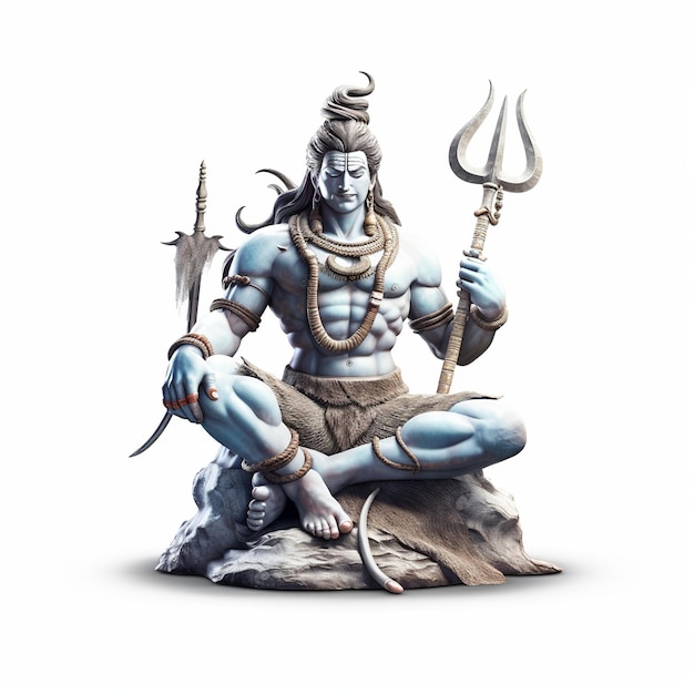 Foto el señor shiva maha shivratri har har mahadev generativo ai