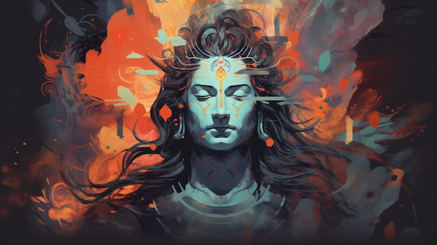 El Señor Shiva meditando en el Monte Kailash IA generativa