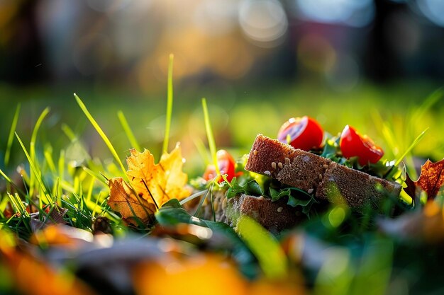 Sensação de sabor Sanduíches deliciosos com fundos panorâmicos