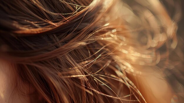 Foto la sensación de los dedos de alguien corriendo por tu cabello crea una sensación de relajación y