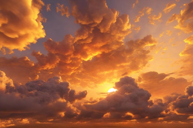 Senset Golden Clouds Hintergrund Sonnenuntergang Wolkenhintergrund Wolkenhintergrund Himmelshintergrund Wolken Textur AI Generativ