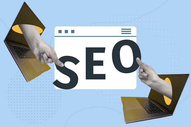 SEO colagem trabalho análises banner para trabalho trabalho otimização motor de busca otimização mínimas
