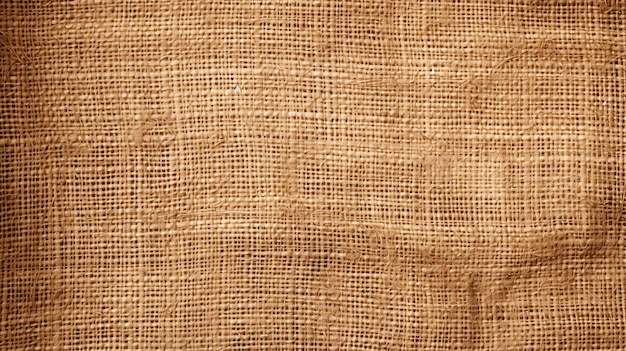 Sepia-getöntes Gewebe aus Jute mit sichtbarer Pflanzenfasertextur, ideal für Handwerk oder natürlichen Stil