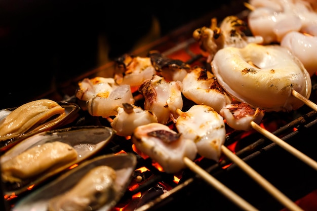 Foto sepia a la plancha con mantequilla a la parrilla