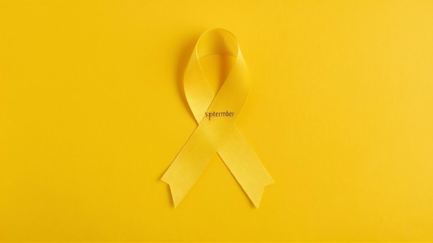 Foto septiembre día amarillo de prevención del suicidio sarcoma infantil cáncer de hueso y vejiga mes de concienciación y