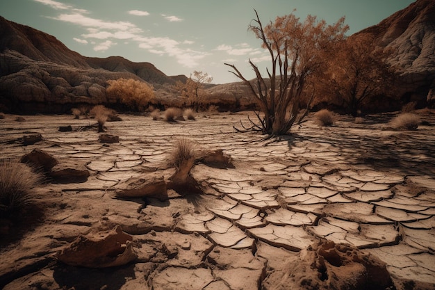 Sequía Carencia o ausencia de precipitaciones durante un largo período de tiempo con temperaturas elevadas y baja humedad del aire provocando la desaparición de las reservas de humedad en el suelo IA generativa