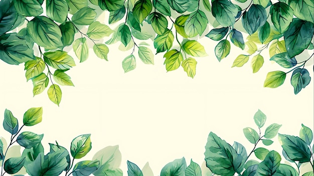 Sequoia Folhas Aquarela Floresta Folhagem Arte Vibrante Naturas Beleza Ilustração Generativa Ai