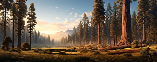 Sequoia-Nationalpark in der Sierra Nevada in Kalifornien, Vereinigten Staaten von Amerika Die größten Sequoiabäume