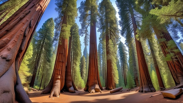 Foto sequoias majestuosas