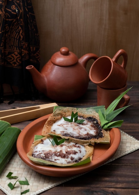 Serabi Solo ist Pancake, ein Snack mit weicher Textur. Es wurde aus Reismehl und Kokosnuss hergestellt