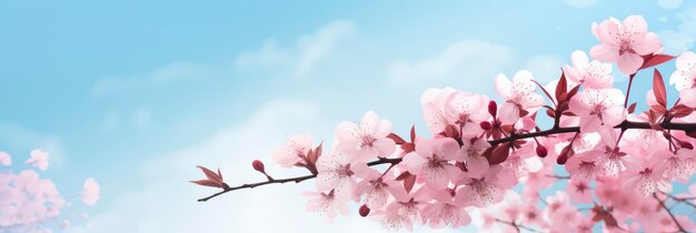 Una serena flor de cerezo viendo la imagen de fondo gradiente