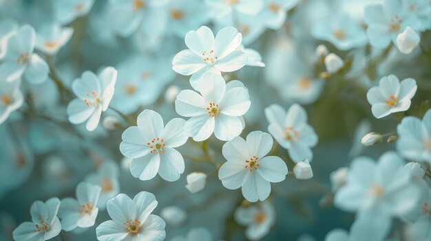 Las serenas flores azules