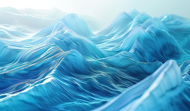 Serenas ondas digitales azules fondo abstracto