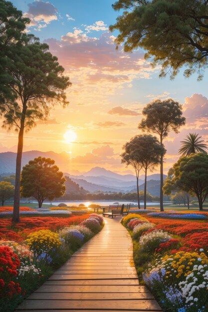 Serenata al atardecer Un lienzo impresionante de la belleza de la naturaleza