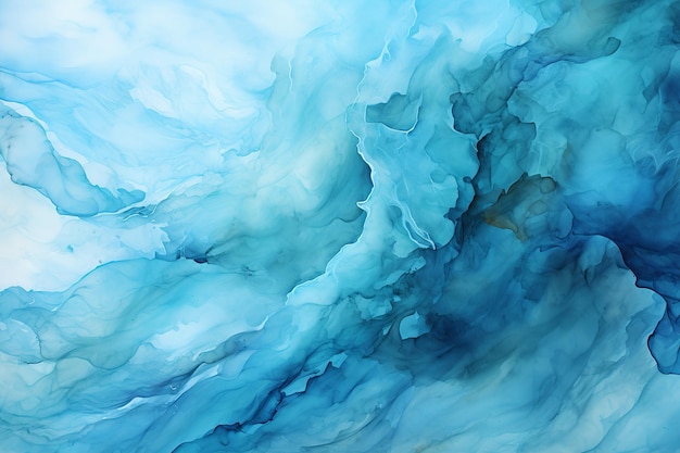 Serenata del Océano Textura de acuarela en azul acuático Estilo calmante