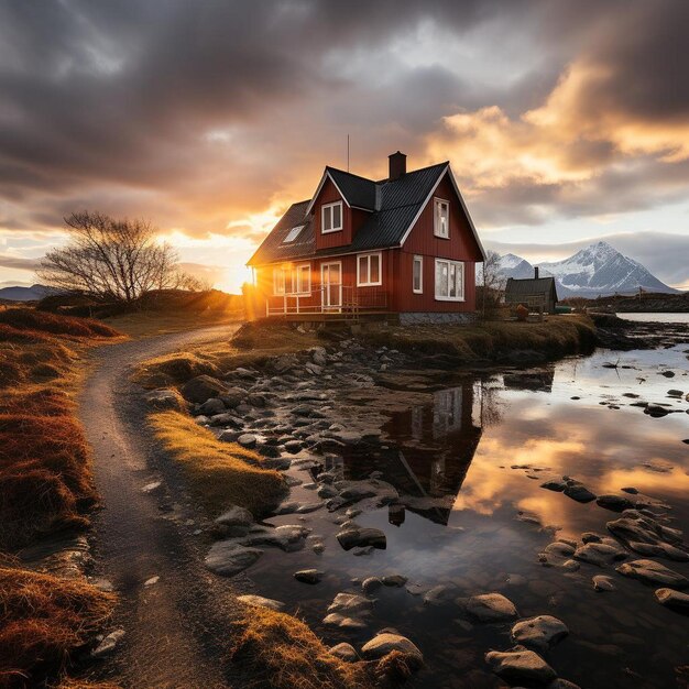 Serendipidad escandinava El paisaje de Noruega Foto