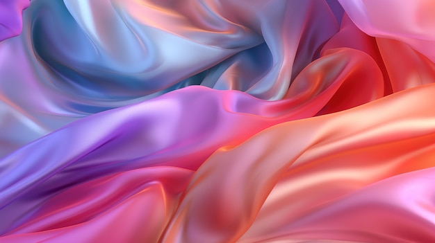 Serene Beauty of Transparent Silk Background Generative AI