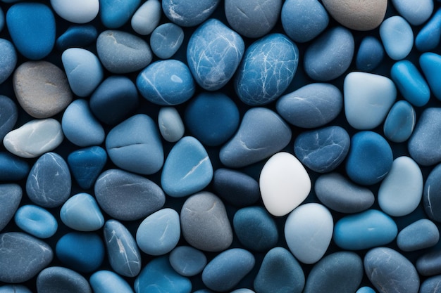 Serene Beauty of Turquoise Abstract Nature Pebbles e Sea Pebble Beach em Blue Vintage Color AR