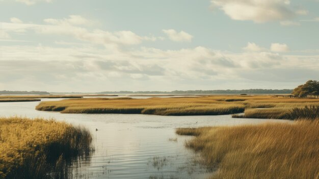 Serene Marsh Uma fascinante mistura de imagens nostálgicas e vistas costeiras