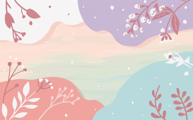 Serene Ombre Pétalas de fundo pastel