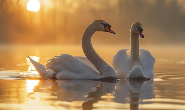 Serenes Schwanen-Duo