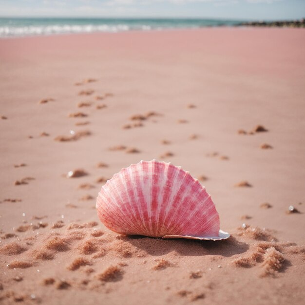 Serenidad de conchas marinas en rosa