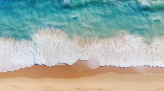 La serenidad de la costa en una vista aérea