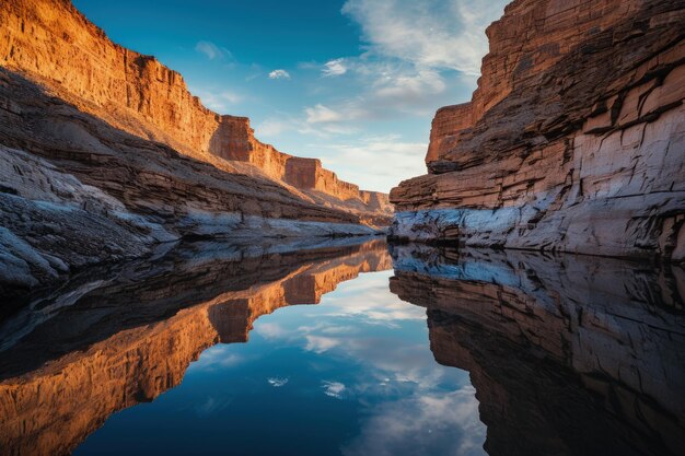 Serenidad Un Cuerpo De Agua En Medio De Acantilados Rocosos