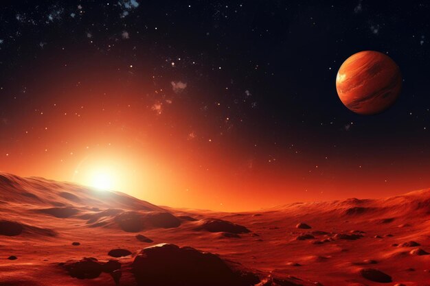 La serenidad estelar de Marte se despierta en un ballet galáctico