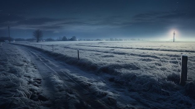 Serenidad invernal Un impresionante paisaje rural al estilo de Janek Sedlar