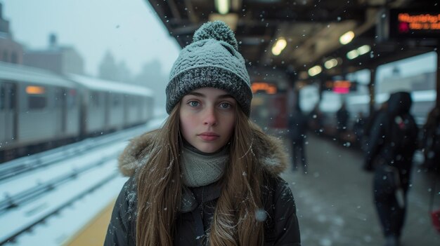 Serenidad nevada Una chica y un tren