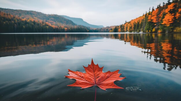 Foto la serenidad de otoño junto al lago