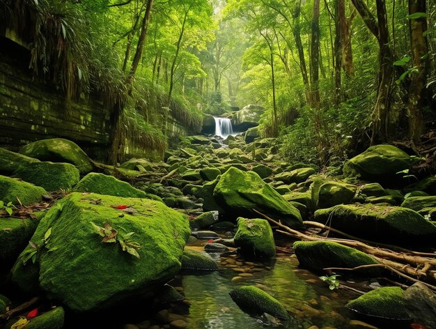 Serenidad verde primitiva