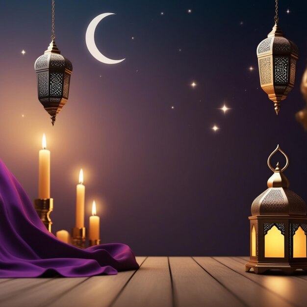 Serenidade à luz da lua As bênçãos do Ramadão esperam