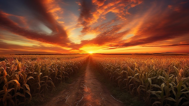 Serenidade ao pôr do sol, uma vista deslumbrante