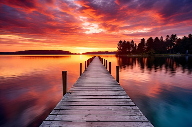 Foto serenidade capturada paisagens tranquilas montanhas majestosas e águas pacíficas