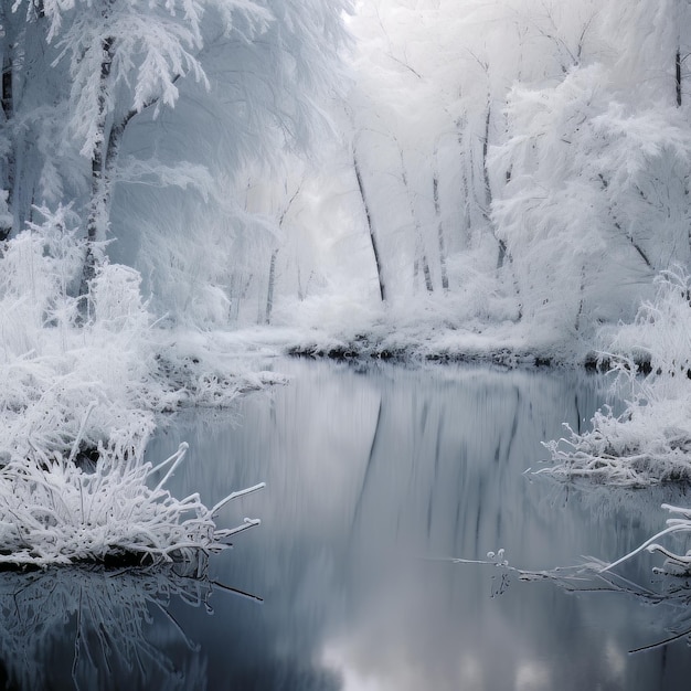 Serenidade nevada Tranquilidade padrão de inverno Natal