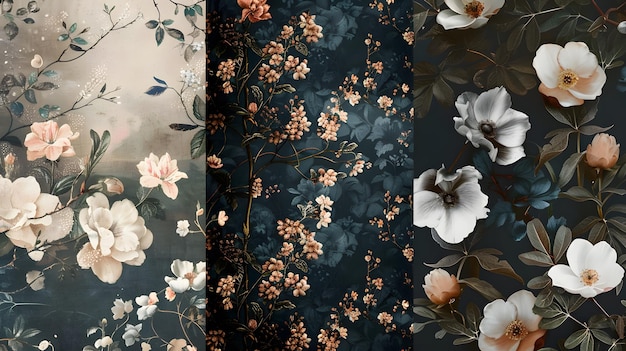 Serenity in Stitches cria padrões florais tranquilos e inspirados na natureza para impressões de tecidos