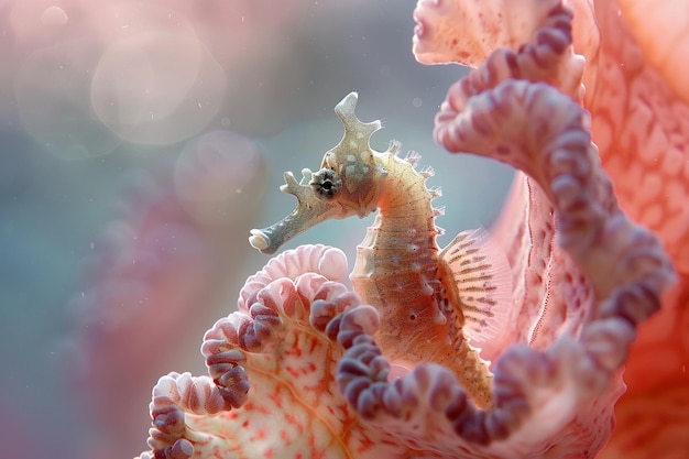 Foto un sereno bajo el agua capturando el suave balanceo de una ai generativa