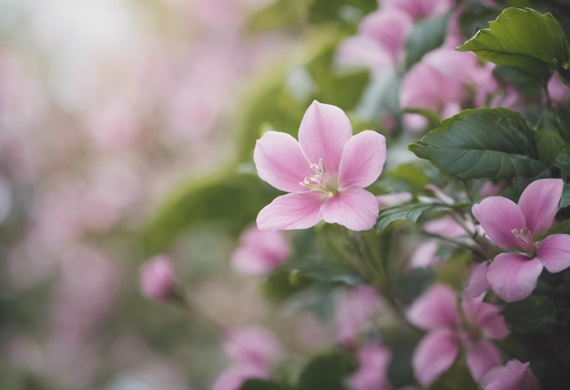 Sereno y calmante Una exhibición tranquila de flores botánicas pastel