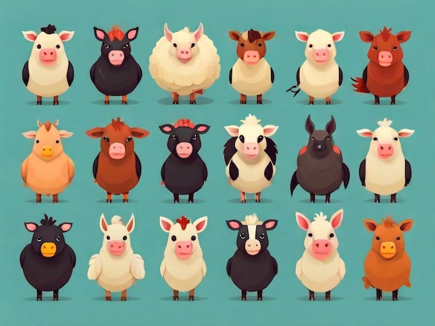 una serie de animales de la serie de la serie