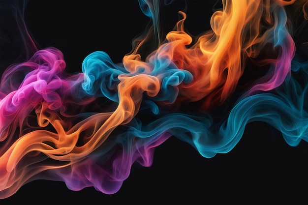 una serie colorida de humos con las palabras "humo" en la parte inferior