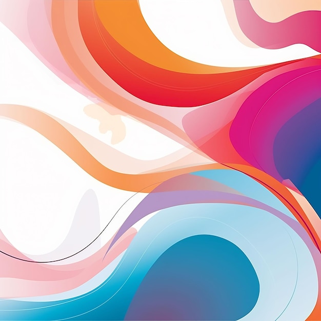 una serie colorida de ondas con diferentes colores