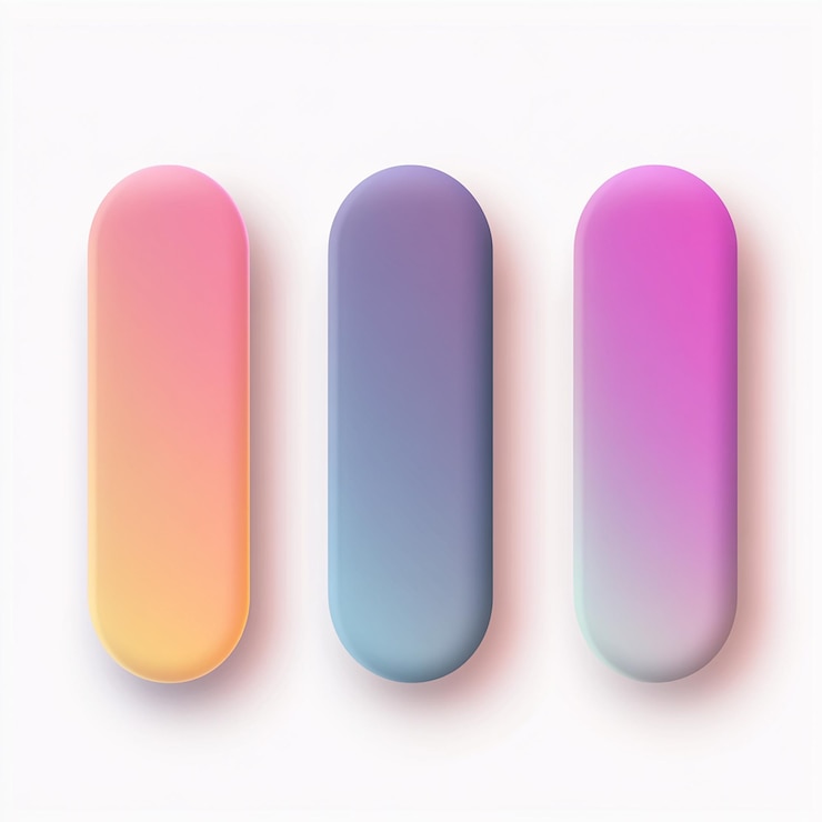 Foto una serie de coloridas artes de uñas cuenta con un diseño de colores arco iris